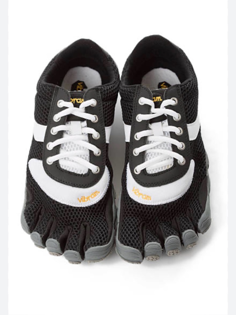 Vibram Fivefingers Shoes M338 Black White Vibrant EU-Sz M 444 men 10.5